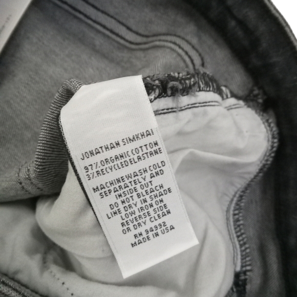 Jonathan Simkhai Vintage Noir Button Fly Skinny Leg Jean Size 27 - Picture 4 of 9